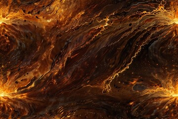 Golden Ember Flow Abstract Background