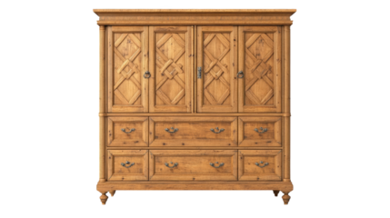 Classic wooden cabinet with intricate designs and spacious storage for home decoration and organization.