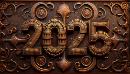 カレンダー。2025年を想像しながら、数字が輝くSFとファンタジーの世界に思いを馳せる。機械で作られた時計のような数字がキラキラと輝き未来の明るい希望にワクワクが止まらない。一見レトロな機械仕掛けの数字、回路や電子を駆使したデザインを造形で表現。オブジェがインテリアとしても新たな価値をもたらす。
