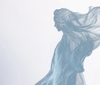 White fog, ghost, smoke, isolated background.