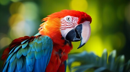 Fototapeta premium A photo of a colorful macaw
