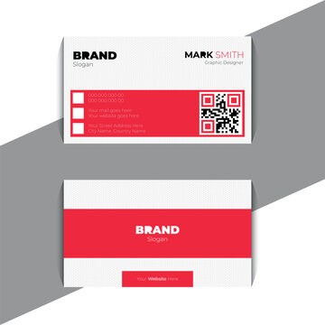 Minimal business card design with luxury look, creative horizontal ready to print design