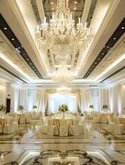 Wedding hall. Elegant big Banquet Hall