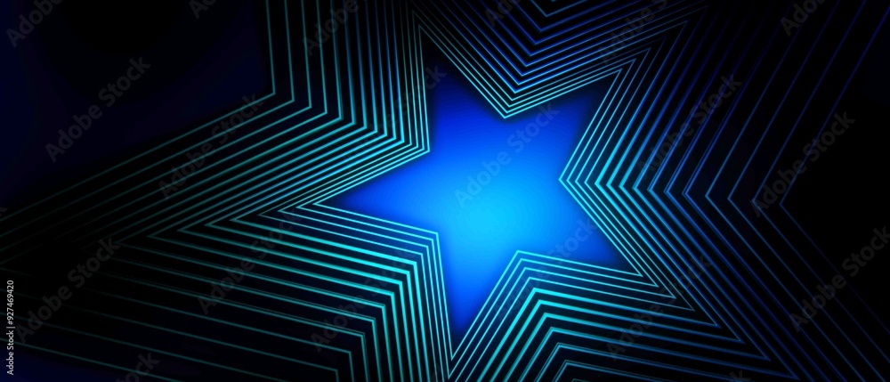 Poster blue abstract background overlap layer on dark space