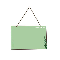 Doodle hanging cork board or bulletin boards tag illustration that can be use for social media, sticker, wallpaper, decoration, etc. with aesthetic color