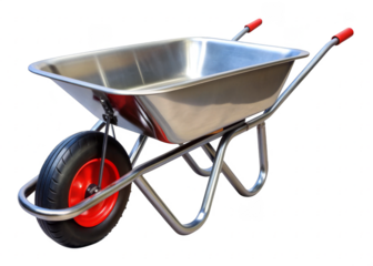 Wheelbarrow on a transparent background.