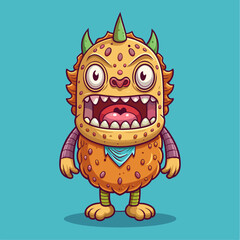 funny monster cartoon character