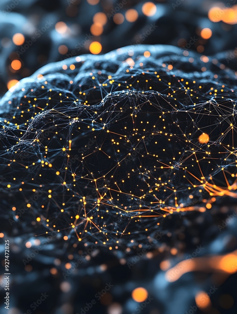 Aufkleber interconnected network of intelligence and digital data