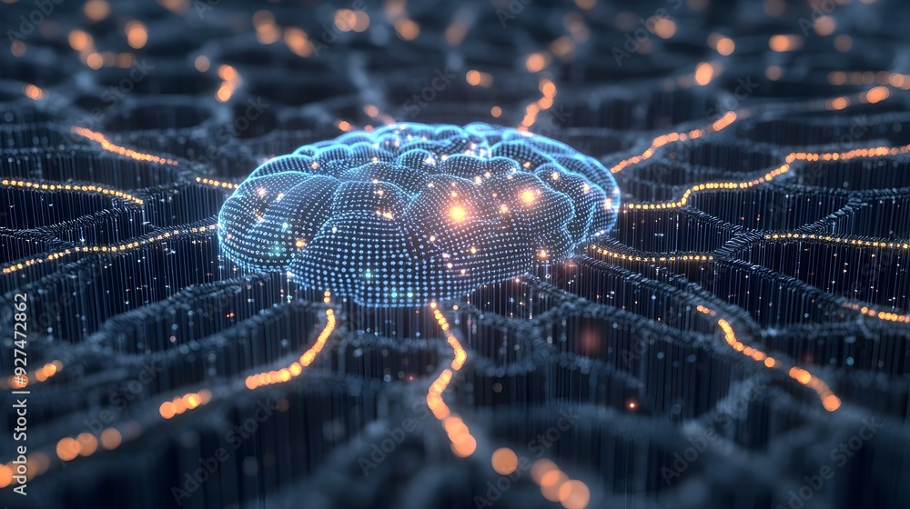 Poster futuristic digital global technology network concept with and data visualization