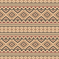 Ancient echoes Aztec geometric seamless patterns southwest Navajo Native American tribal ethnic colorful for textile printing