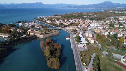 Fototapeta premium Porta Verona, Peschiera del Garda, Faro del Nord, Lago di Garda, Veneto, Italy