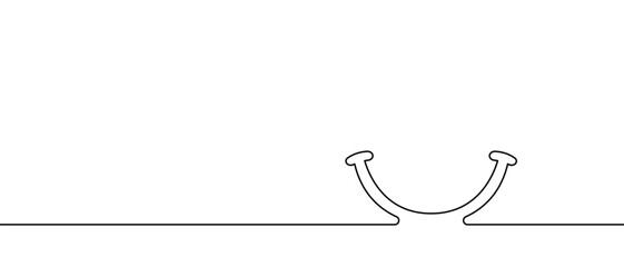 Vector Smile Icon One Line Art