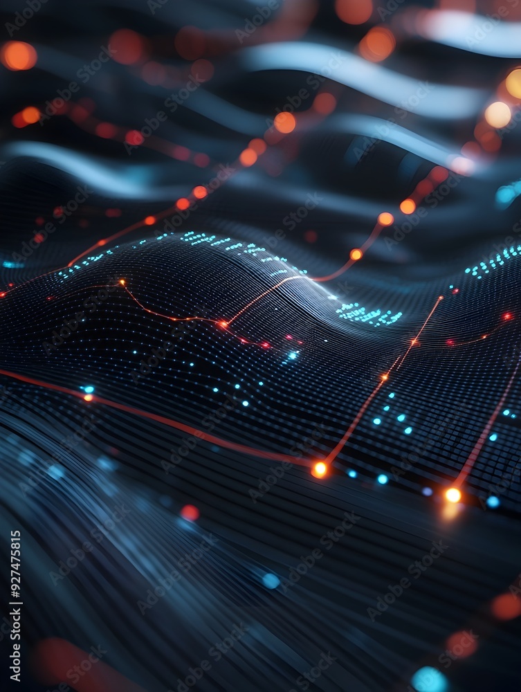 Aufkleber futuristic data visualization and analytics for innovative business insights