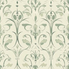 Elegant Vintage Floral Wallpaper Design in Pastel Tones