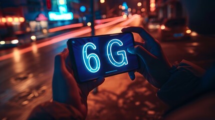 A hint of the expected speed and navigation of the 6G network is felt in the slight touch on a sophisticated gadget's display.