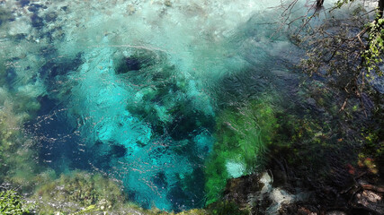 crystal clear water in the bay
