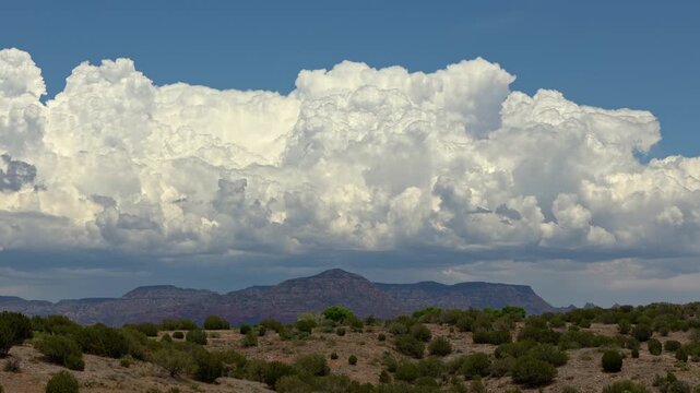 4K Storm Clouds over Sedona Arizona Timelapse Zoom Out