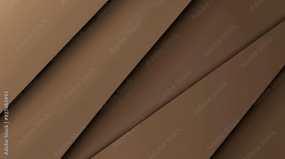 Poster a sleek, abstract design featuring layered brown shapes creating depth and texture.