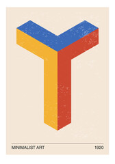 Minimal 20s geometric design poster