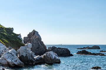 和歌山県の白崎海洋公園と海の景色