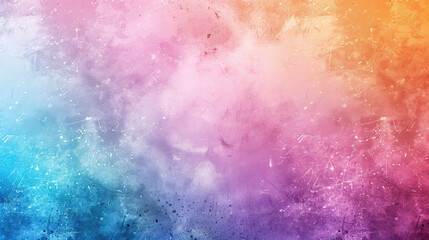 A vibrant mix of pink, blue, and orange colors swirls together to create an engaging abstract design