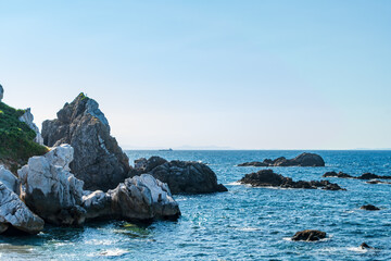和歌山県の白崎海洋公園と海の景色
