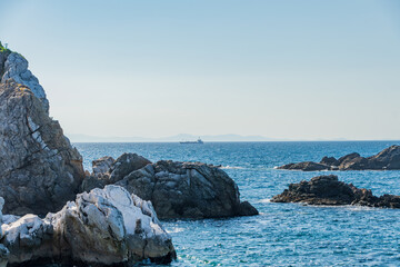 和歌山県の白崎海洋公園と海の景色