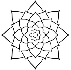 Rose vector Coloring Book for Kids & KDP Interiors design.