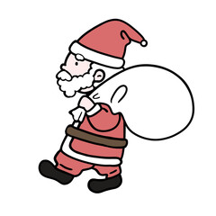 プレゼントを持ったサンタ