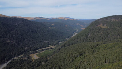 Naklejka premium Transalpina Road, the road with the highest height in Europe at 2145m, Romania,