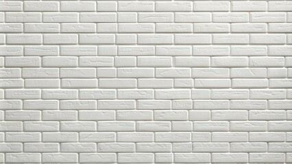 Clean and modern white brick wall texture with seamless pattern, perfect for backgrounds or design elements, featuring a subtle grout line and soft lighting effect.