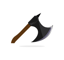wooden axe blade vector element illustration
