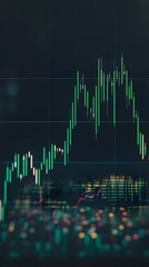 Green Candle Stock Market Chart