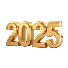 A gold number 2025