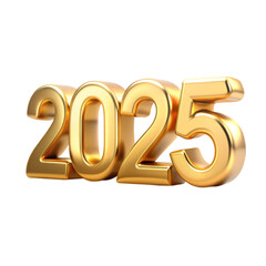 A gold number 2025