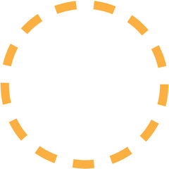 Circle shape with dots, dashed line circle form in prism study, Circular, concentric and radial lines. Geometric circle element