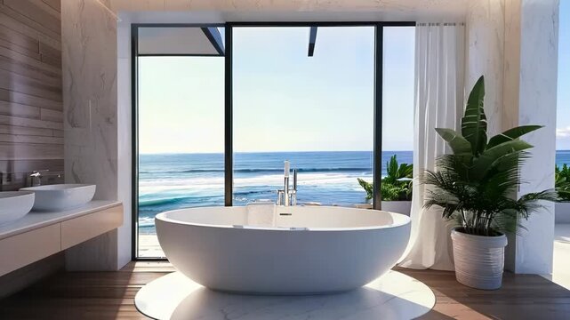Modern Beachside Bathroom Oasis