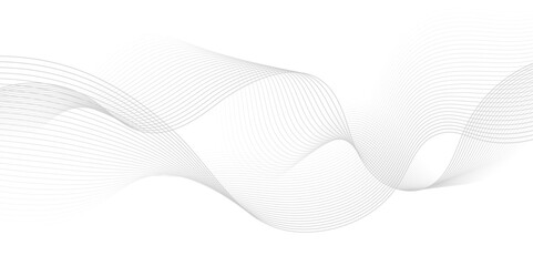 Abstract gray wave dynamic curve lines background. Energy technology concept modern backdrop design for business, presentation, banner