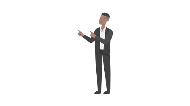 Businessman presenting something