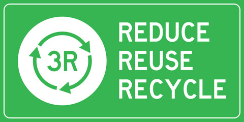 Vector 3R Reduce Reuse Recycle Sign Symbol