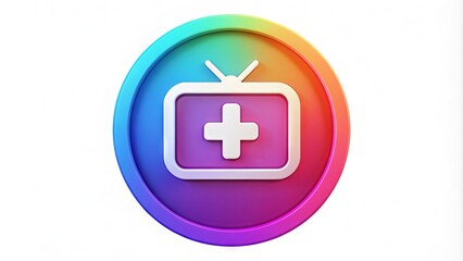 Colorful illustration of a circular icon with a stylized TV screen symbol and a plus sign, representing a popular social media video sharing feature.