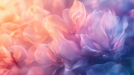 Fototapeta premium Abstract Floral Background with Soft Pastel Colors and Ethereal Light Effects