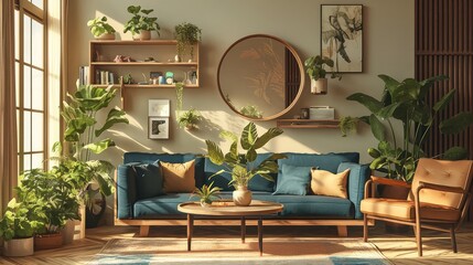 Fototapeta premium living room with a sofa
