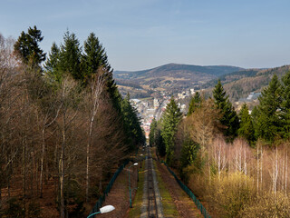 tracks of the railway from Krynica- Zdroj to Park Hill