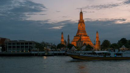 Naklejka premium Travel to Bangkok, Thailand ,Wat Arun