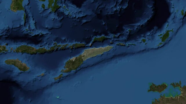 Zoom from Earth to East Timor. (Highlighted) World map and globe animation. Images from NASA