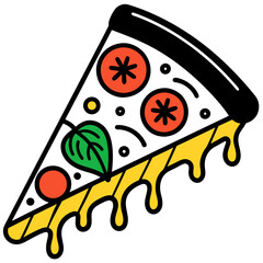 slice of pizza vector