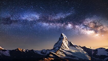 Voie Lact&eacute;e au-dessus du Cervin