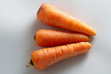 carrots on a white background
