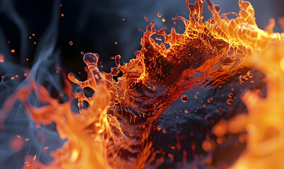 abstract 3d design background waves particle splash in 3d abstract